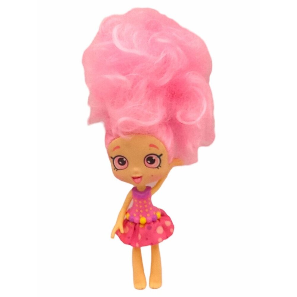 Pink Bubbleisha Shopkins Doll Shoppies Piled High Hair 5" Play Toy